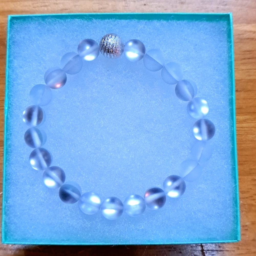 Winter Silver Moonstone Bracelet